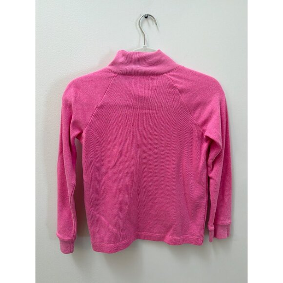 Crewcuts Girls Pink Long Sleeve Pullover Sweater With Button Collar Size 10 - Picture 4 of 4